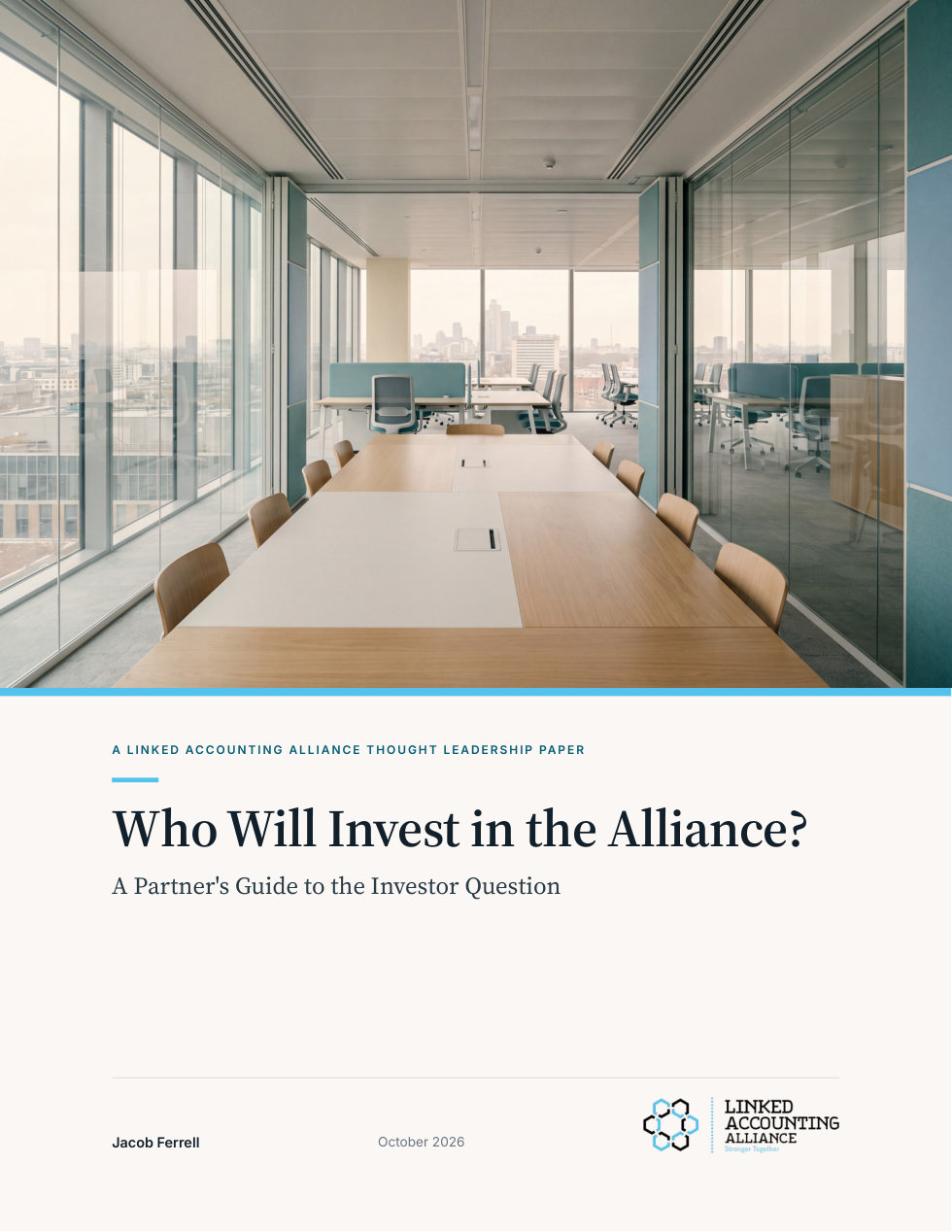 Cover of the white paper Who Will Invest in the Alliance?